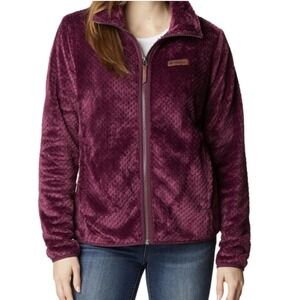 Columbia‎ Purple Fireside II Sherpa Full Zip Fleece Jacket Large Women's Cozy